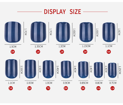 Uñas Postizas Adhesivas de Colores Sólidos - Set de 24 Piezas - Image 30