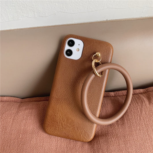 Funda para Celular de Cuero Estampado Leopardo con Anillo Retro - Image 6