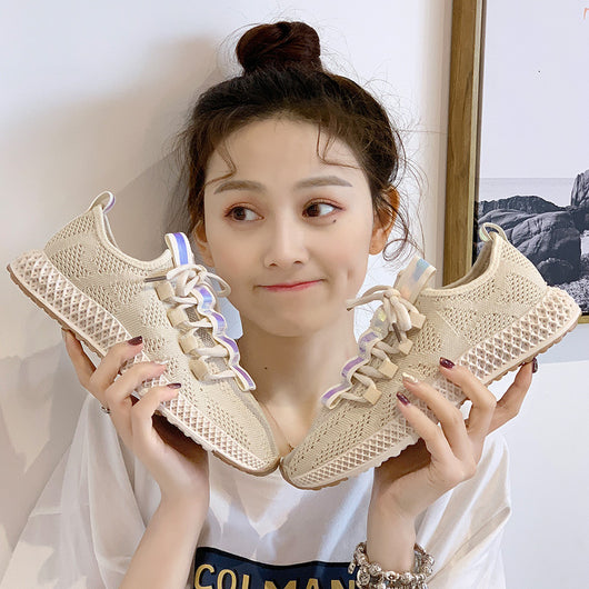 Zapatillas Deportivas Tejidas Volantes para Mujer - Comodidad y Estilo en Movimiento - Image 8