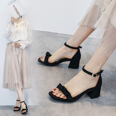 Zapatos Femeninos de Ante con Moño Elegante - Image 3