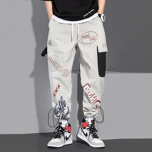 Pantalones Harem con Estampado Floral en Puños