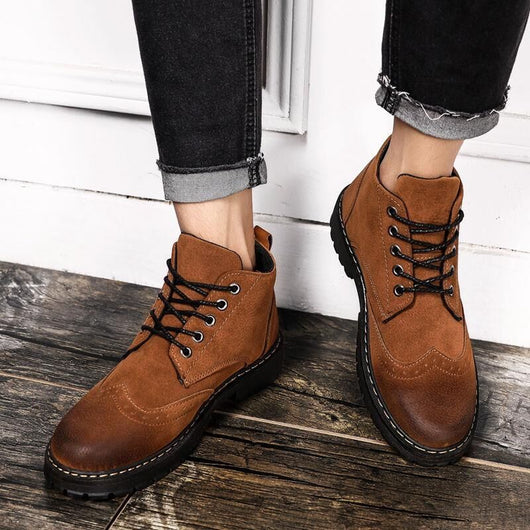 Botas de Senderismo Altas Color Arena para Hombre