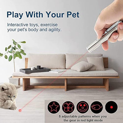 Juguete Interactivo para Gatos con Puntero LED y Varita - Entretenimiento para Gatos y Perros - Image 6