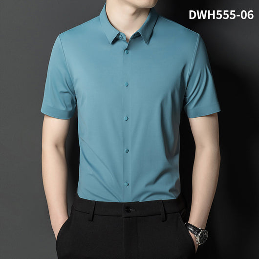 Camisa Manga Corta Ice Silk Sin Costuras para Hombre - Image 8
