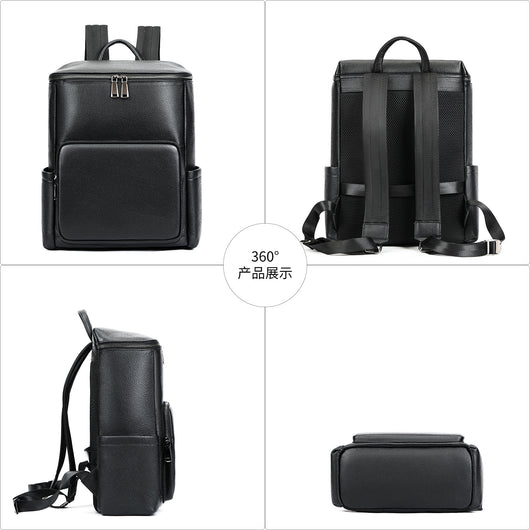 Mochila Ejecutiva de Cuero para Laptop - Diseño Profesional y Funcional - Image 3