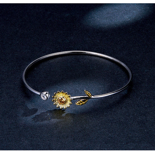 Pulsera Margarita de Plata Esterlina Chapada en Oro Genuino para Mujer - Image 4