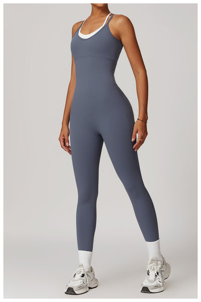 Jumpsuit Deportivo Bicolor con Tirantes Ajustables - Image 22