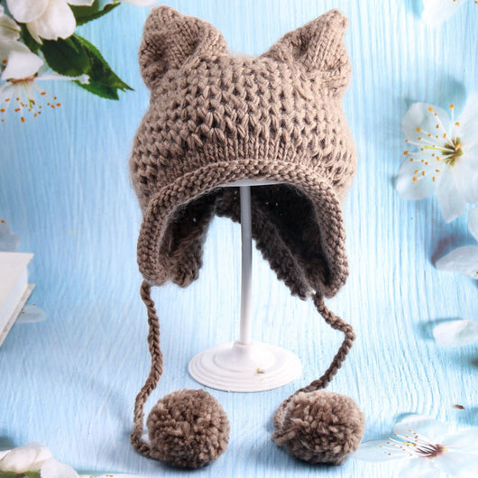 Gorro Tejido con Orejas de Gato Infantil - Image 9