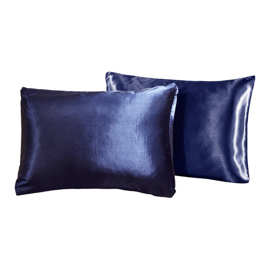 Funda de Almohada Satinada de Color Puro con Acabado Seda Imitación - Image 6
