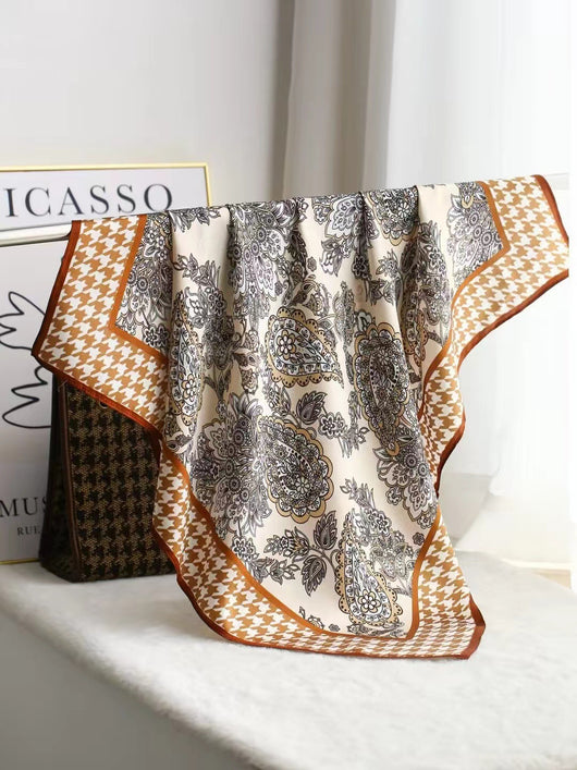 Pañuelo de Seda Cuadrado Lujo Elegante - Accesorio Premium para Regalo - Image 36