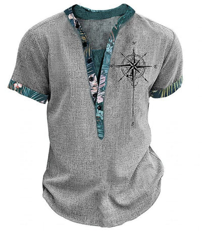 Playera Estampada 3D Estilo Europeo Americano con Botones para Jóvenes - Image 7
