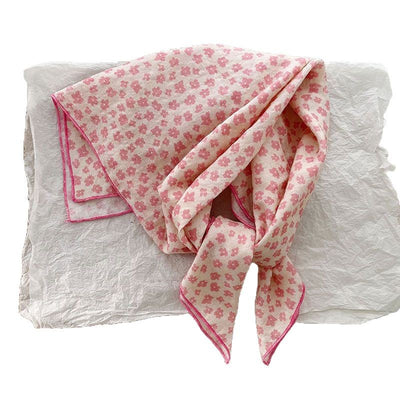 Pañuelo Artístico de Algodón y Lino - Estilo Coreano para Mujer - Image 5