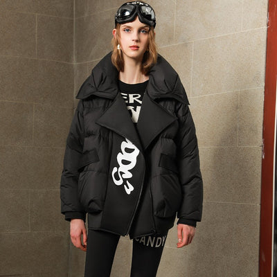 Chaqueta Acolchada Blanca con Cuello Solapa - Plumas de Pato Premium - Image 10
