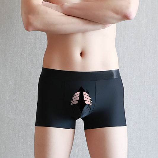 Bóxers para Hombre de Seda de Hielo para Verano - Estilo Simple y Creativo