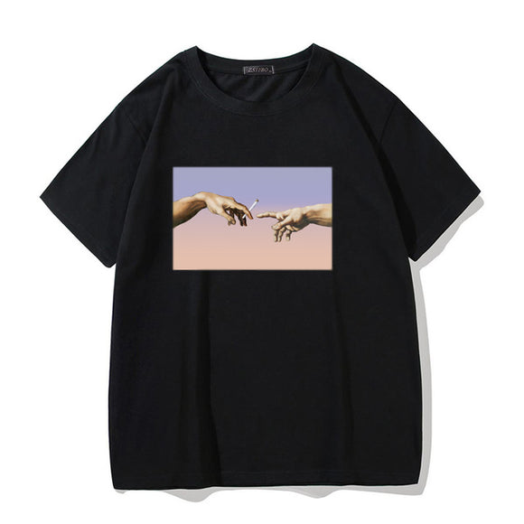 Camiseta de Hombre Estampado Cómico Street Hip Hop