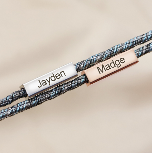 Pulsera de Pareja Personalizada con Imán - Acero Inoxidable Promesa de Amor Eterno - Image 2