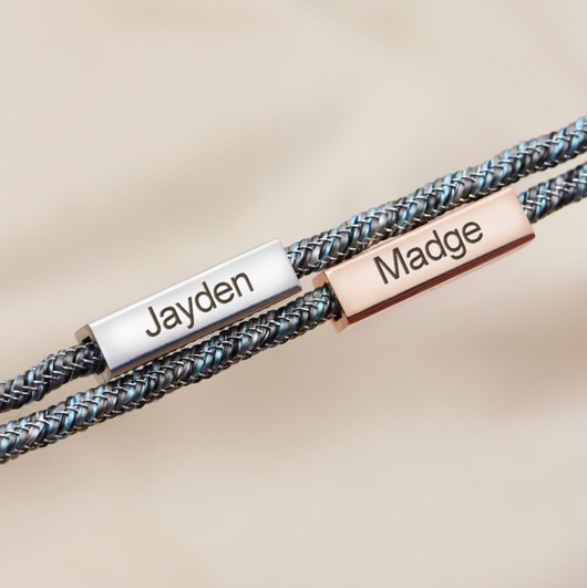 Pulsera de Pareja Personalizada con Imán - Acero Inoxidable Promesa de Amor Eterno - Image 2