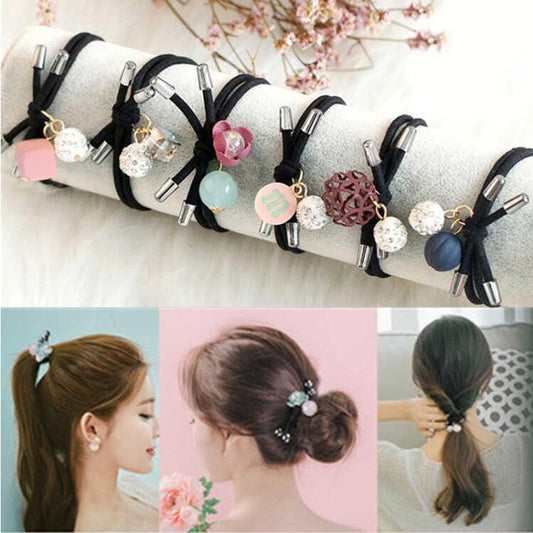 Set de 6 Cintas para Cabello Azul Océano con Cristales para Adultos - Image 2