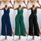 Jumpsuit Elegante con Escote en V y Abertura Lateral