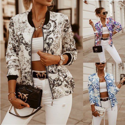 Chaqueta Corta Estampada Manga Larga Ajustada - Image 8