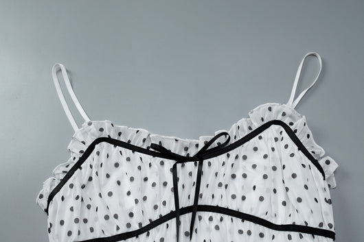 Camiseta de Malla con Lunares - Diseño Sexy Escote Profundo - Image 11