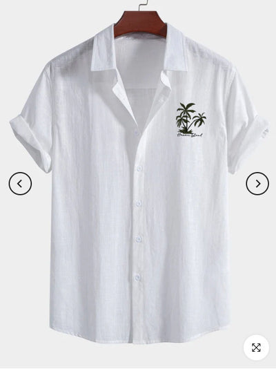 Camisa Estampada Artística para Hombre - Manga Corta - Image 18