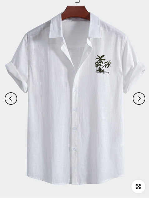Camisa Estampada Artística para Hombre - Manga Corta - Image 18