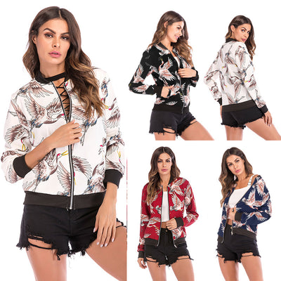 Chaqueta Béisbol Suelta Estampada para Mujer - Otoño e Invierno - Image 19