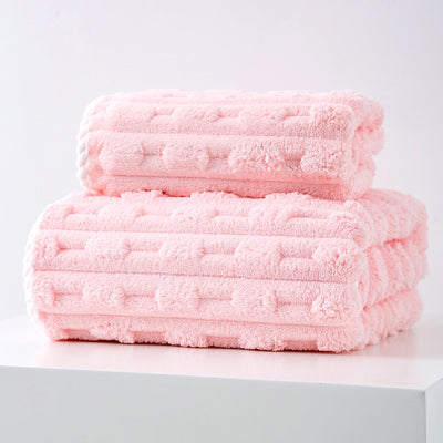 Toalla Facial Extragrande de Terciopelo Coral - Absorbente y Suave - Image 6
