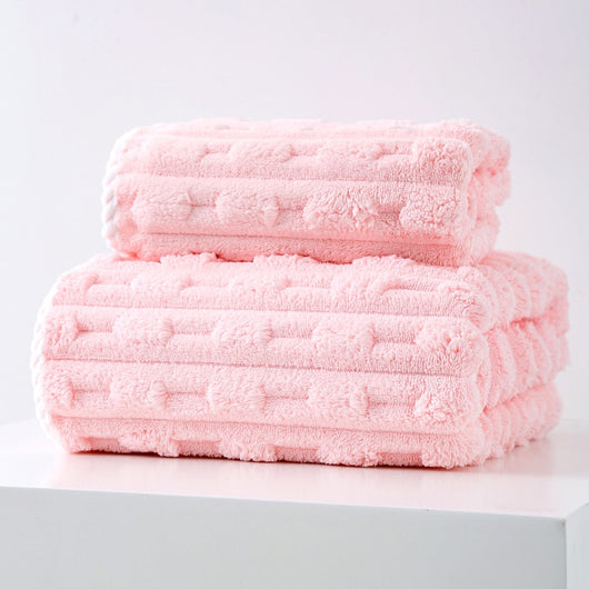 Toalla Facial Extragrande de Terciopelo Coral - Absorbente y Suave - Image 6