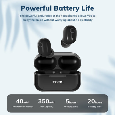 Auricular Bluetooth Miniatura TOPK T12 - Modelo Privado