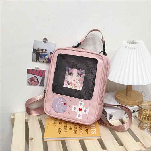 Mochila Transparente Harajuku 3 en 1 - Bolso Bandolera Versátil