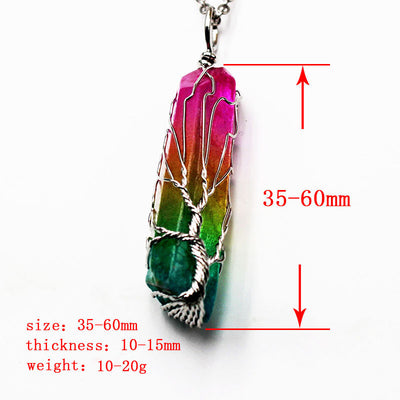 Collar Árbol de la Vida en Cristal Blanco - Image 14