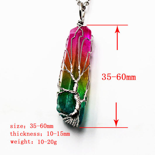 Collar Árbol de la Vida en Cristal Blanco - Image 14