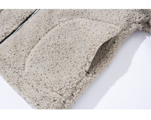 Abrigo de Lana Merina Acolchado con Capucha - Diseño Jaspeado - Image 10