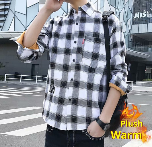 Camisa de Cuadros Térmica para Hombre con Forro de Polar - Image 3