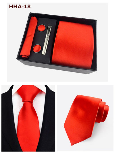 Set de Corbata Paisley con Clip y Caja de Regalo - Corbata Negra Elegante para Negocios - Image 44