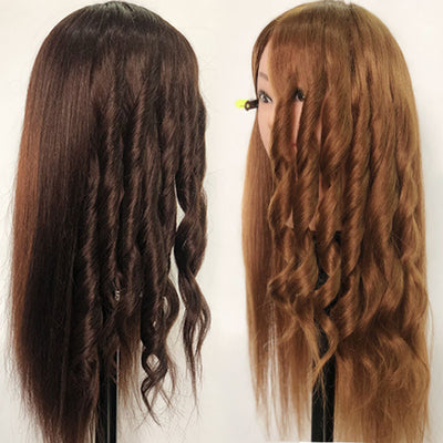 Cabeza Maniquí Profesional de Cabello Real - Rizos y Secado - Image 13