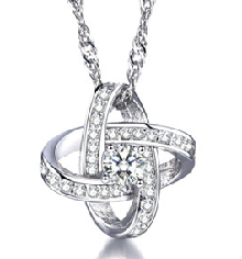 Collar de Plata 925 Corazón Infinito con Zirconias para Mujer