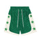 Shorts Casuales para Hombre con Bordado de Estrella y Costuras en Contraste