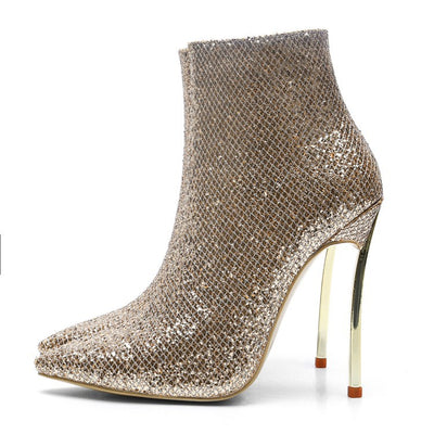 Botas Stiletto Doradas para Mujer - Image 11