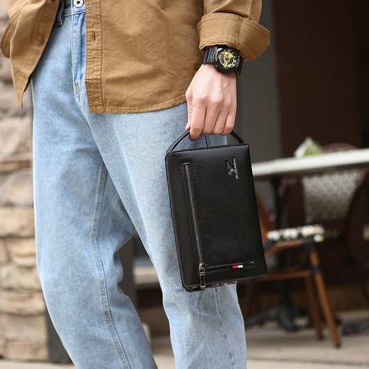Billetera Masculina de Diseño Clutch con Cierre de Combinación - Image 3