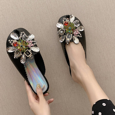 Pantuflas Elegantes con Perlas y Cristales para Mujer - Image 13