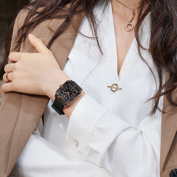 Reloj de Pulsera Cuadrado para Mujer - Diseño Minimalista y Elegante