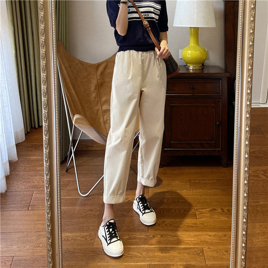 Pantalones Capri Elásticos de Algodón Suave para Primavera y Otoño - Image 12