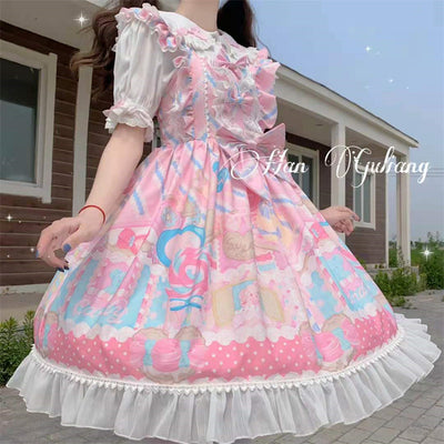 Vestido JSK Lolita Kawaii con Tirantes - Diseño Casa de Dulces para Verano - Image 2
