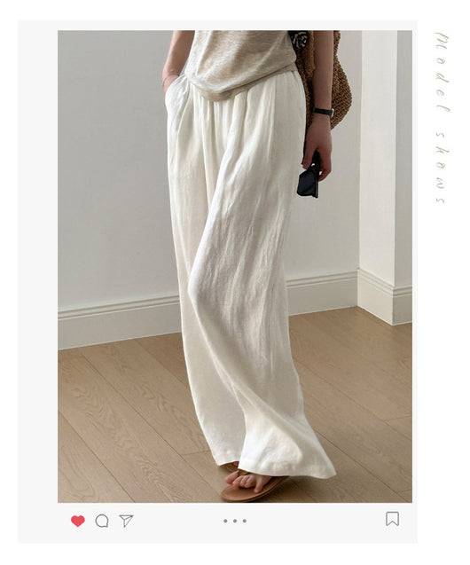 Pantalón Drapeado Slim Cintura Alta con Pierna Ancha - Image 15