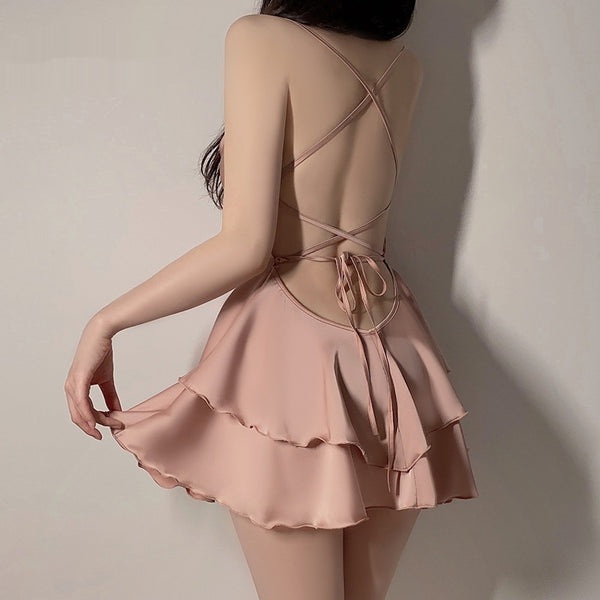 Camisón de Encaje Puro - Conjunto de Lencería Elegante para Casa