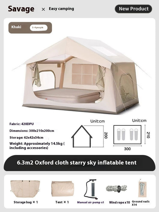 Carpa Inflable Automática 6 Personas - Impermeable, Aislante Térmico para Camping - Image 6