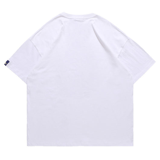 Camiseta Holgada Estampado Periódico - Estilo Urbano Tendencia - Image 9